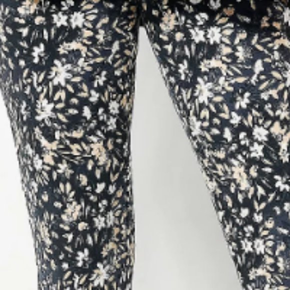 Denim & Co Active Printed Duo Stretch Pull On Crop Legging  12480 - Picture 2 of 2